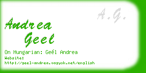 andrea geel business card